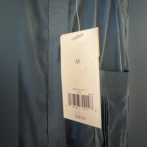 Banana Republic sheer blue tab collar blouse - Picture 6 of 10